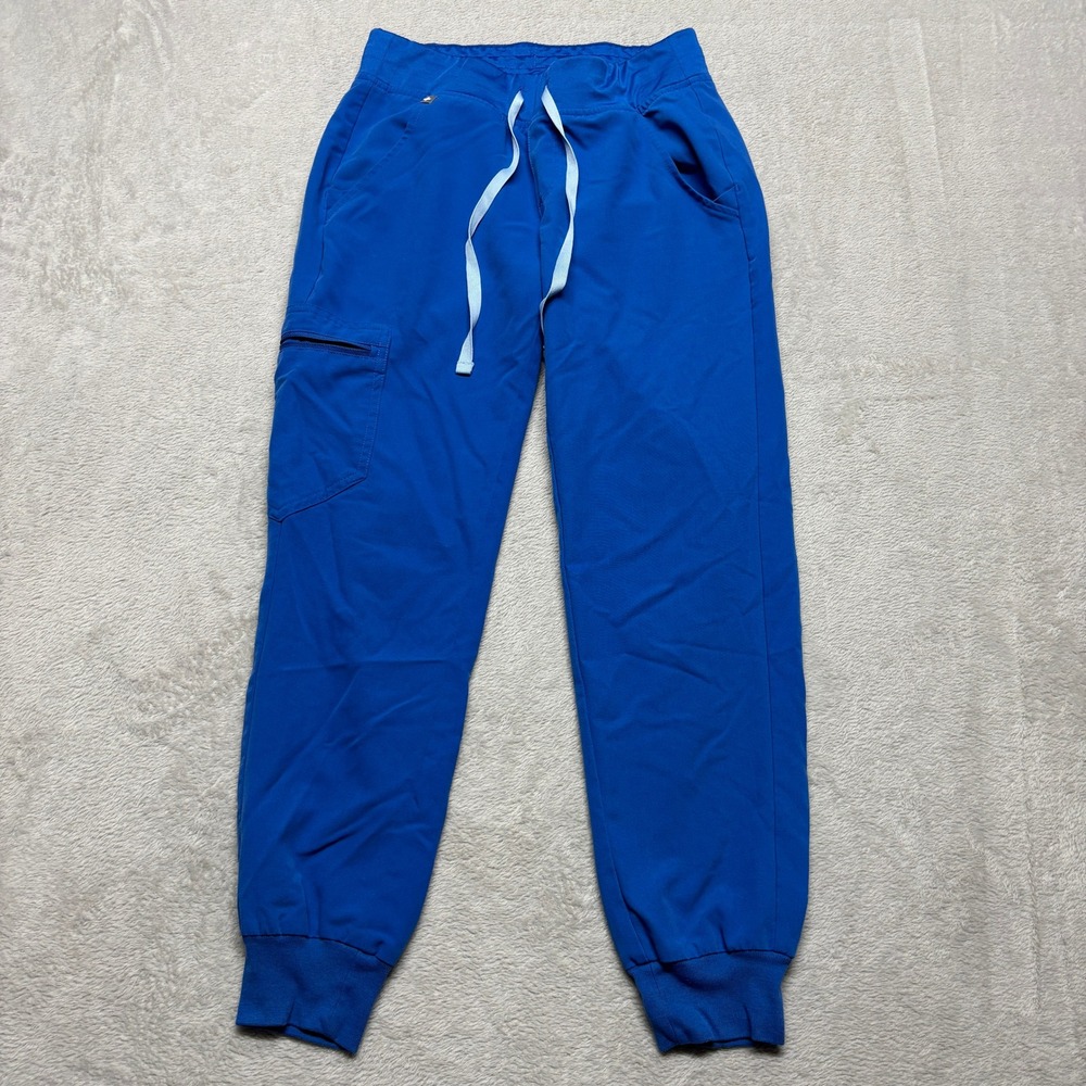 FIGS Scrub Joggers Women XS/P Petite Zamora Royal Blue Technical Collection EUC